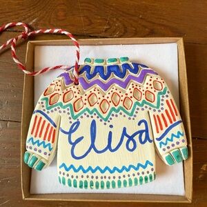 Personalized handmade Christmas ornament “Elisa”